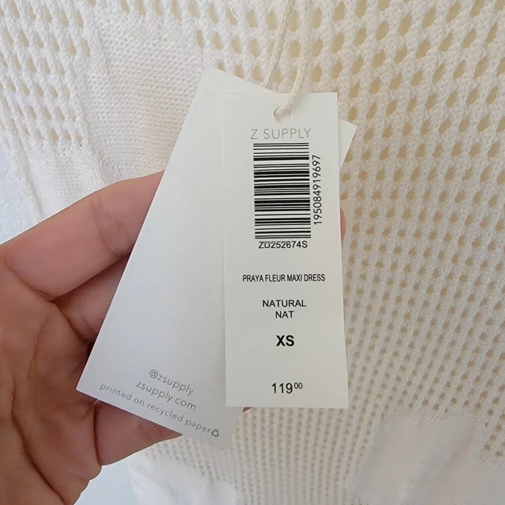 Z SUPPLY Praya Fleur Crochet Midi Dress in Natural XS BRAND NEW - Picture 10 of 13